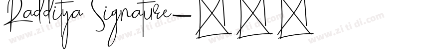 Radditya Signature字体转换